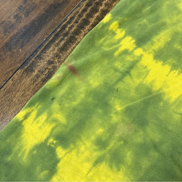 TWO 03 JORDAN Men’s Shirt Jump Man Yellow Tie-Dyed Distressed Size XXL - Picture 11 of 12